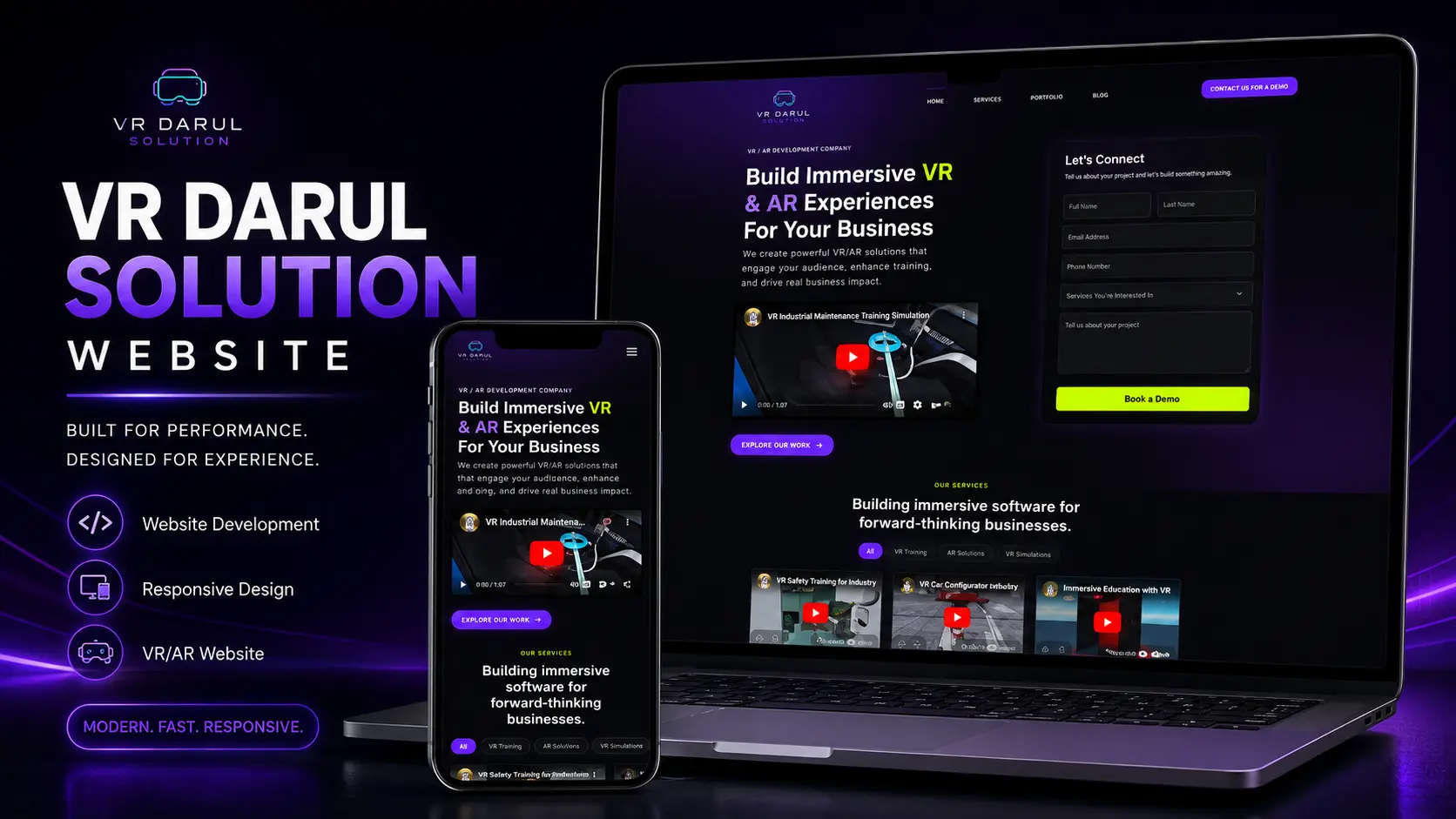 VR Darul Solution - Website Development visualization screenshot 1